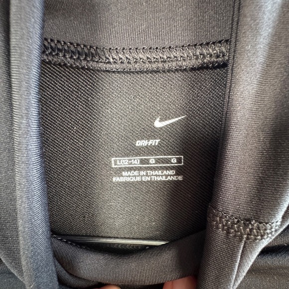 Nike Dri-Fit‎ L Black Long Sleeve Thumbhole Turtleneck Womens Base Layer - Picture 3 of 9